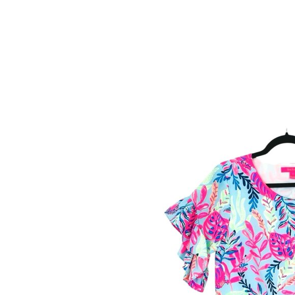 Lilly Pulitzer Darlah Ruffle Sleeve Top - Picture 3 of 6